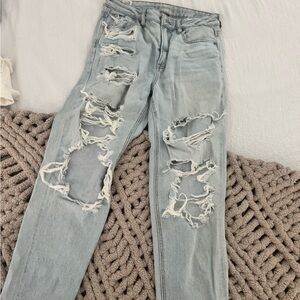 Size 7 American eagle high waisted distressed jeans